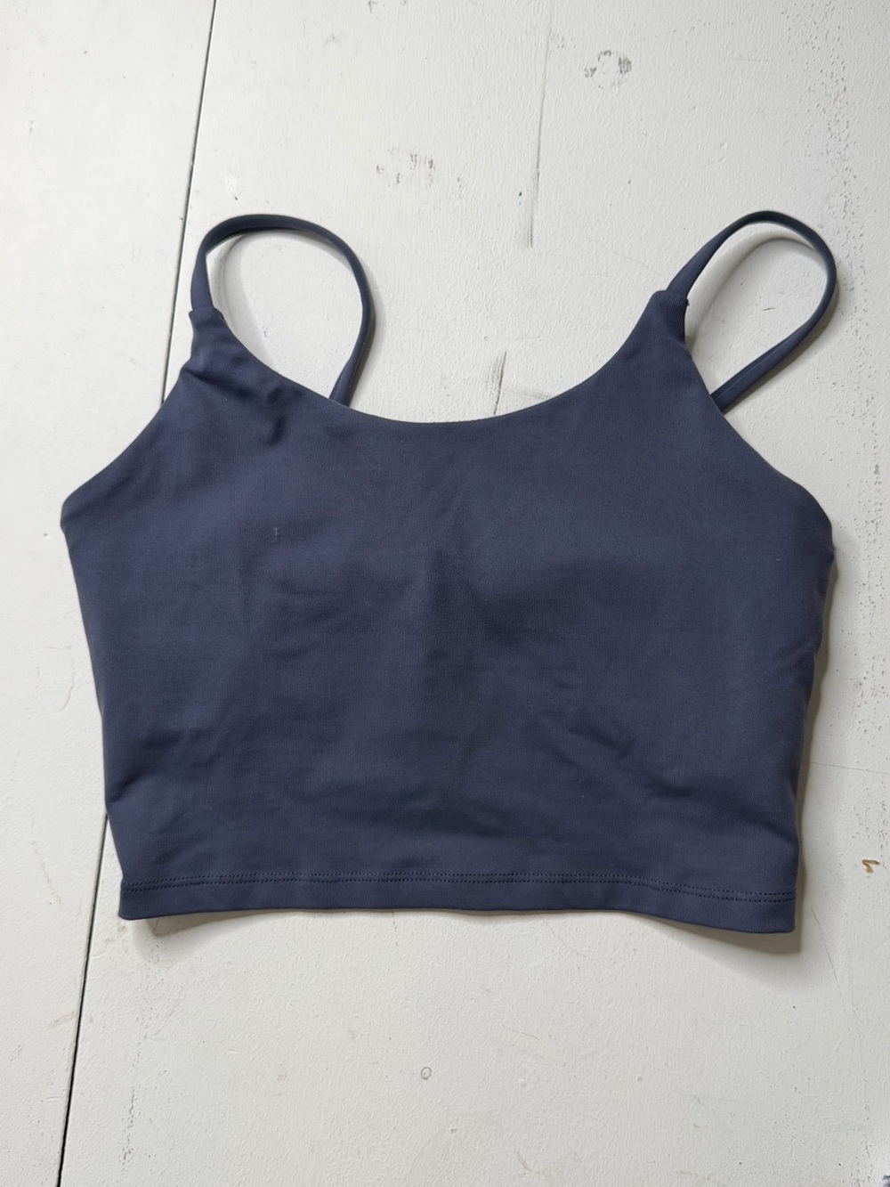 Everyday Navy Cropped Bralette with Thin Straps
